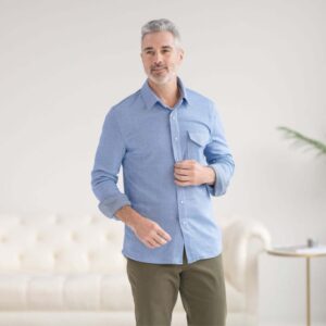 Magna Ready Twill Shirt with Magnetic Buttons