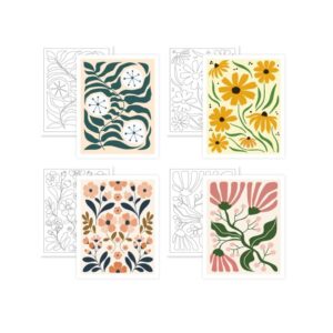 Predrawn Flower Canvas Painting Kit